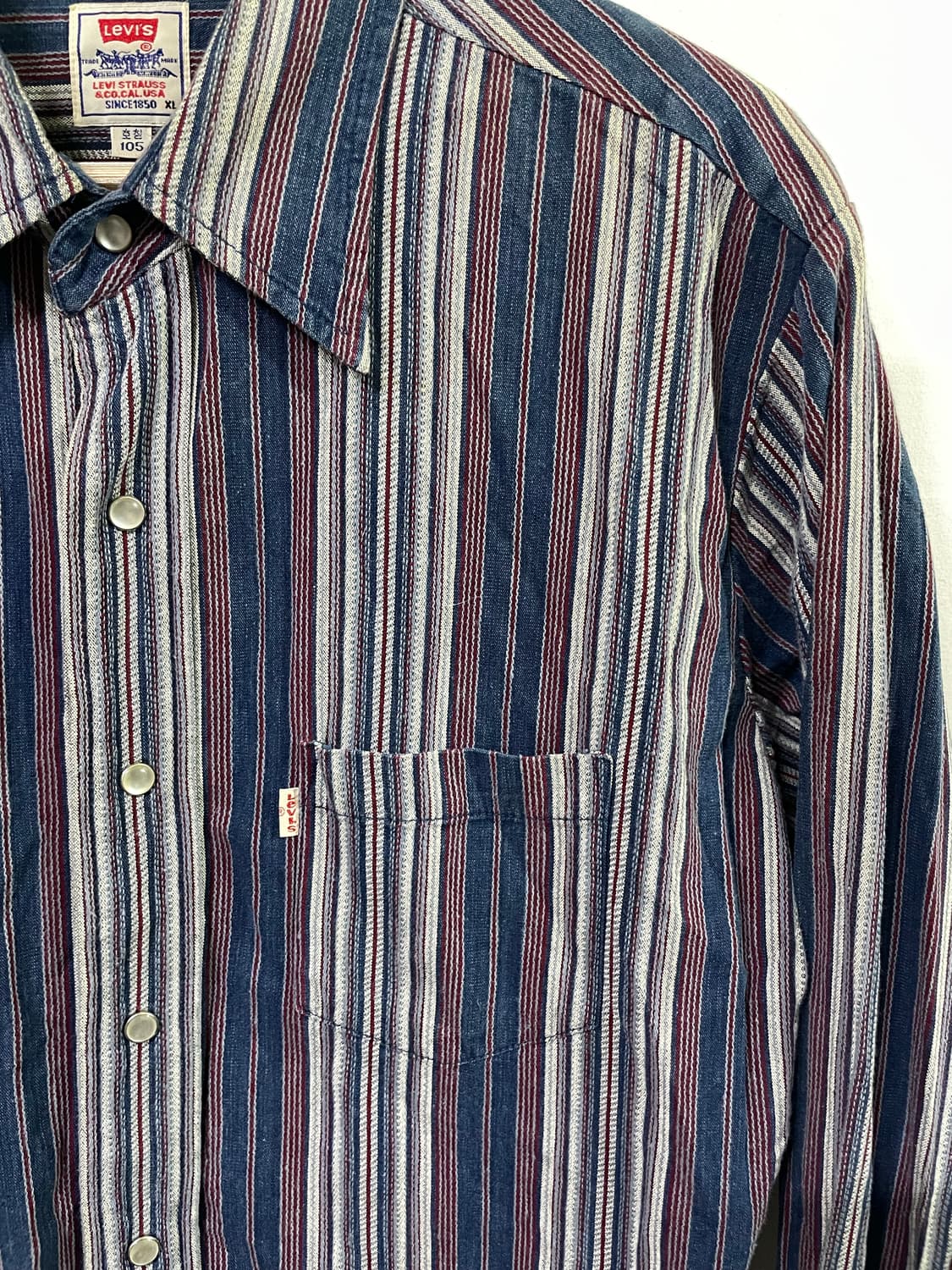리바이스 90s 웨스턴 버튼 셔츠 자켓 XL 105 상품이미지8