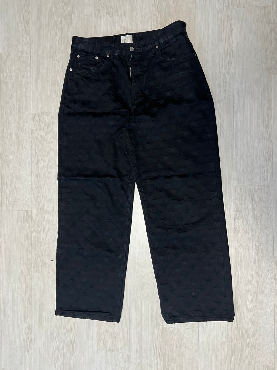 [Youth] black star wide denim pants 상품이미지4