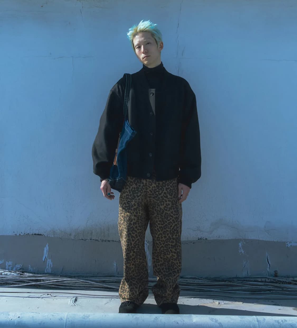 카락터 레오파드 코튼 트윌 팬츠 L 상품이미지4