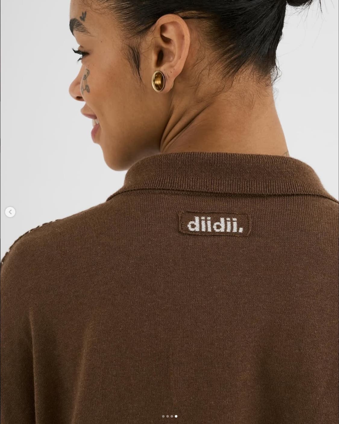 diidii 니트폴로 브라운 M사이즈 상품이미지5