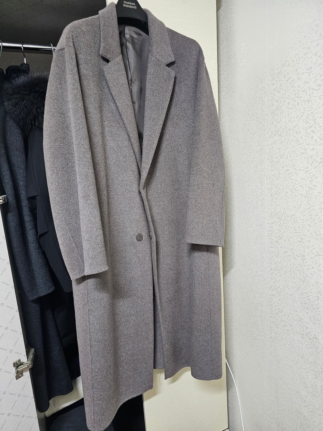 무탠다드 캐시미어 블렌드 오버사이즈 핸드메이드 로브코트 (토프) 2XL 상품이미지1