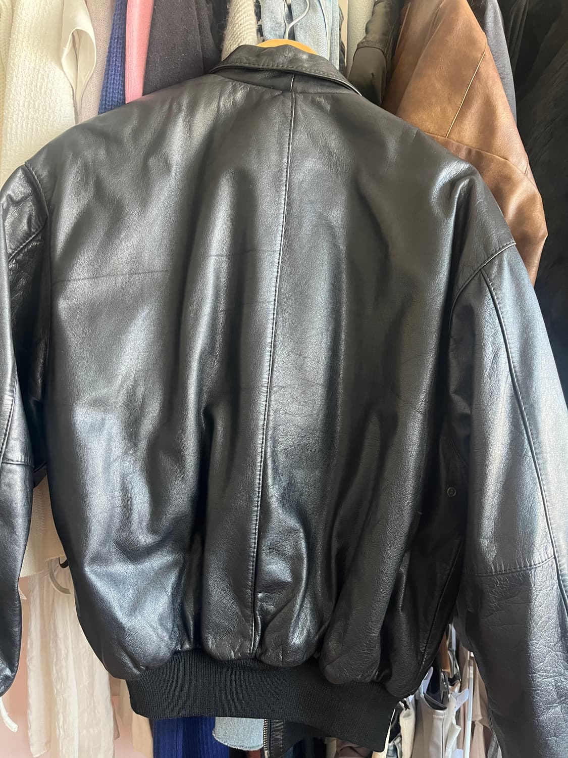 리얼레더 빈티지 가죽 봄버 자켓 점퍼 상품이미지2