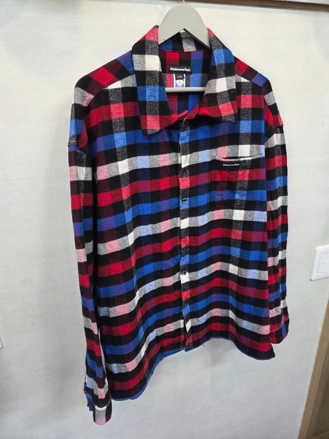 디스이즈네버댓 플란넬 쉐르파 체크 셔츠긴팔 L 상품이미지6