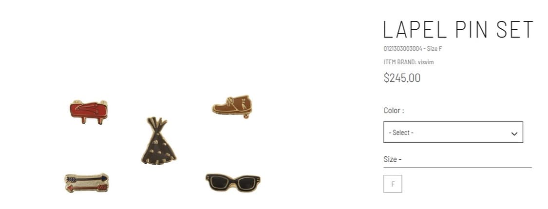 비즈빔 visvim label pin set 상품이미지4
