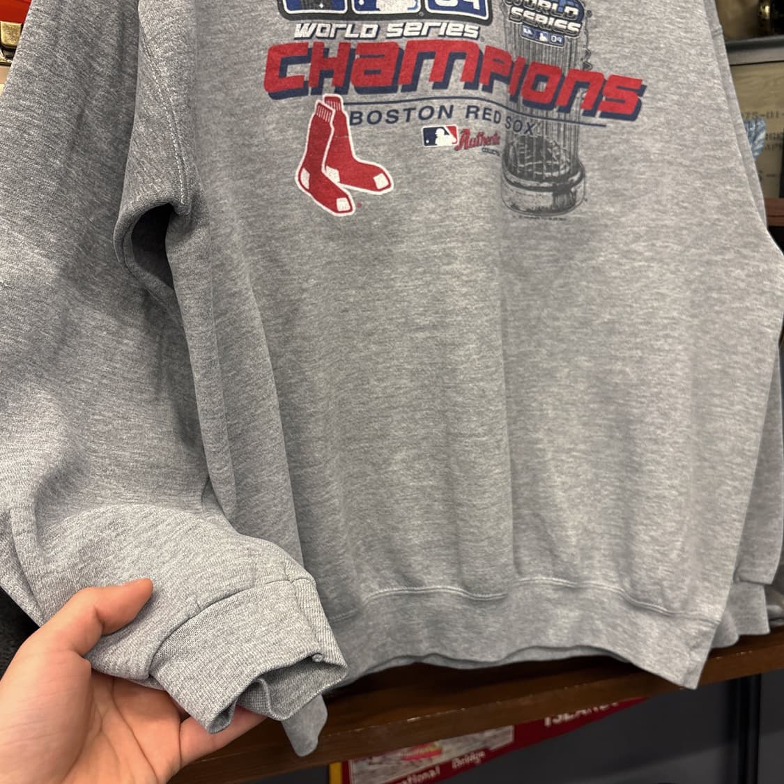 00s 리 MLB 보스턴 레드삭스 월드시리즈 챔피언 스웻셔츠 N789 상품이미지4