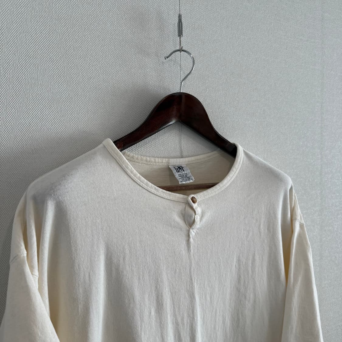 [XL]올드 갭 핸리넥 티셔츠 네추럴 상품이미지3