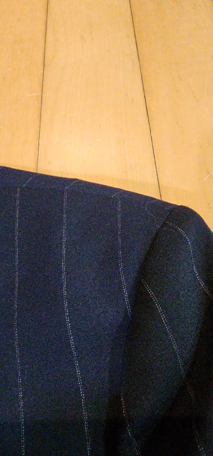 지오지아 핀 스트라이프 네이비 자켓 슬림L 상품이미지7