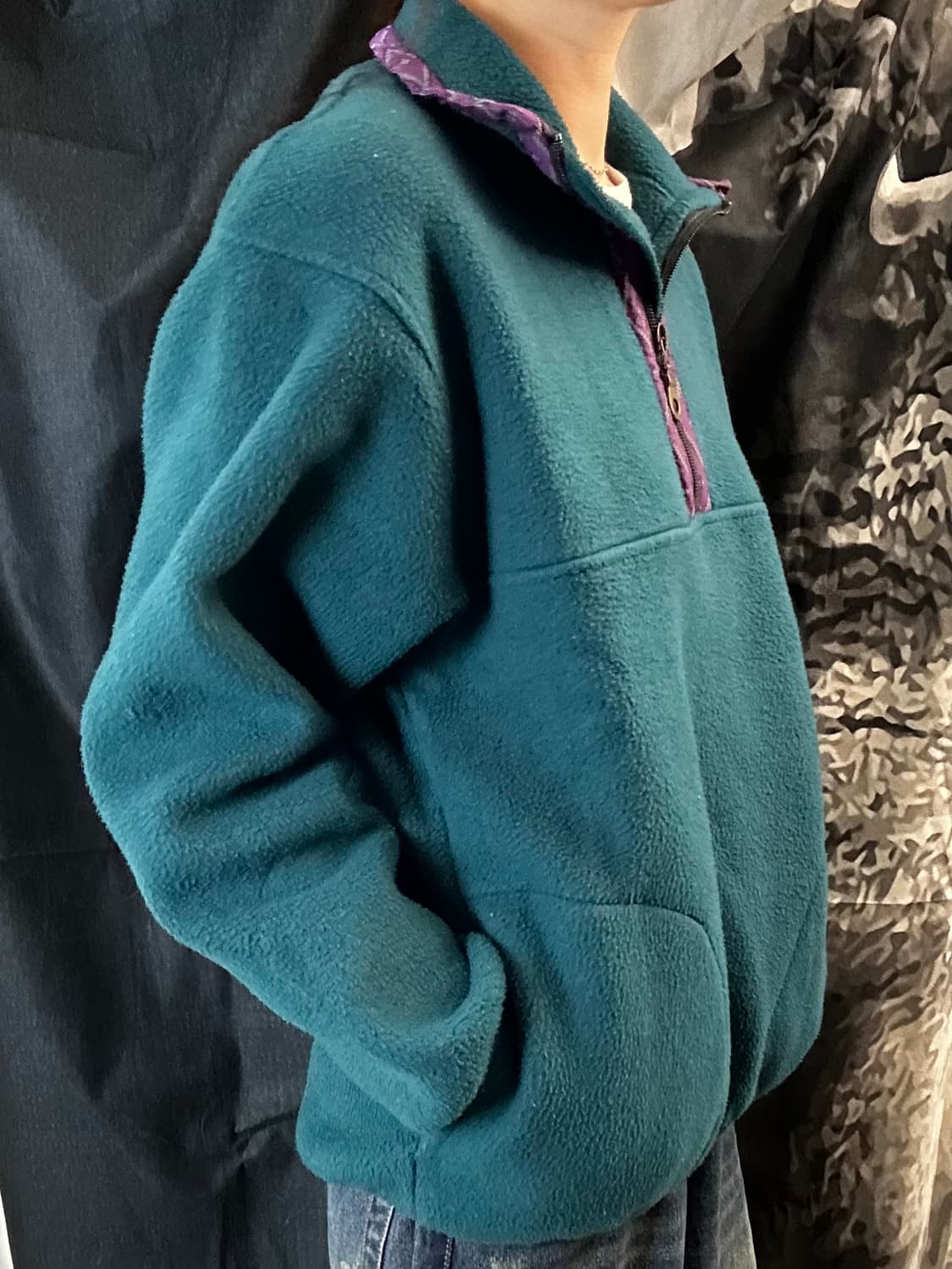 🇺🇸Woolrich 1990s Fleece Half Zip Pul 상품이미지3