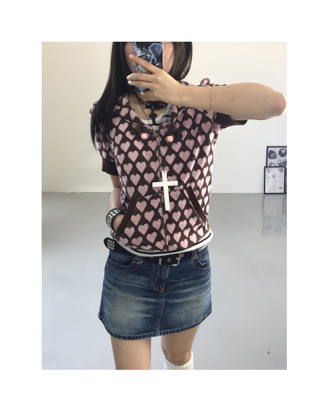 Juicy Couture Hearts Zip Up Hoodies  상품이미지1