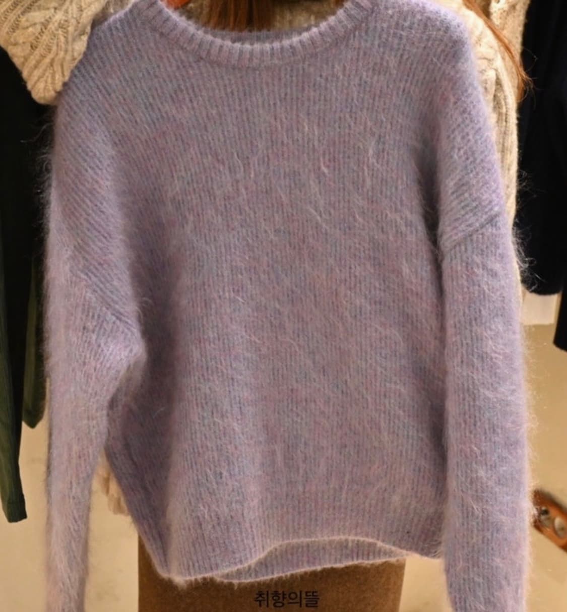 시엔느 쉐비 모헤어 니트 바이올렛 상품이미지5