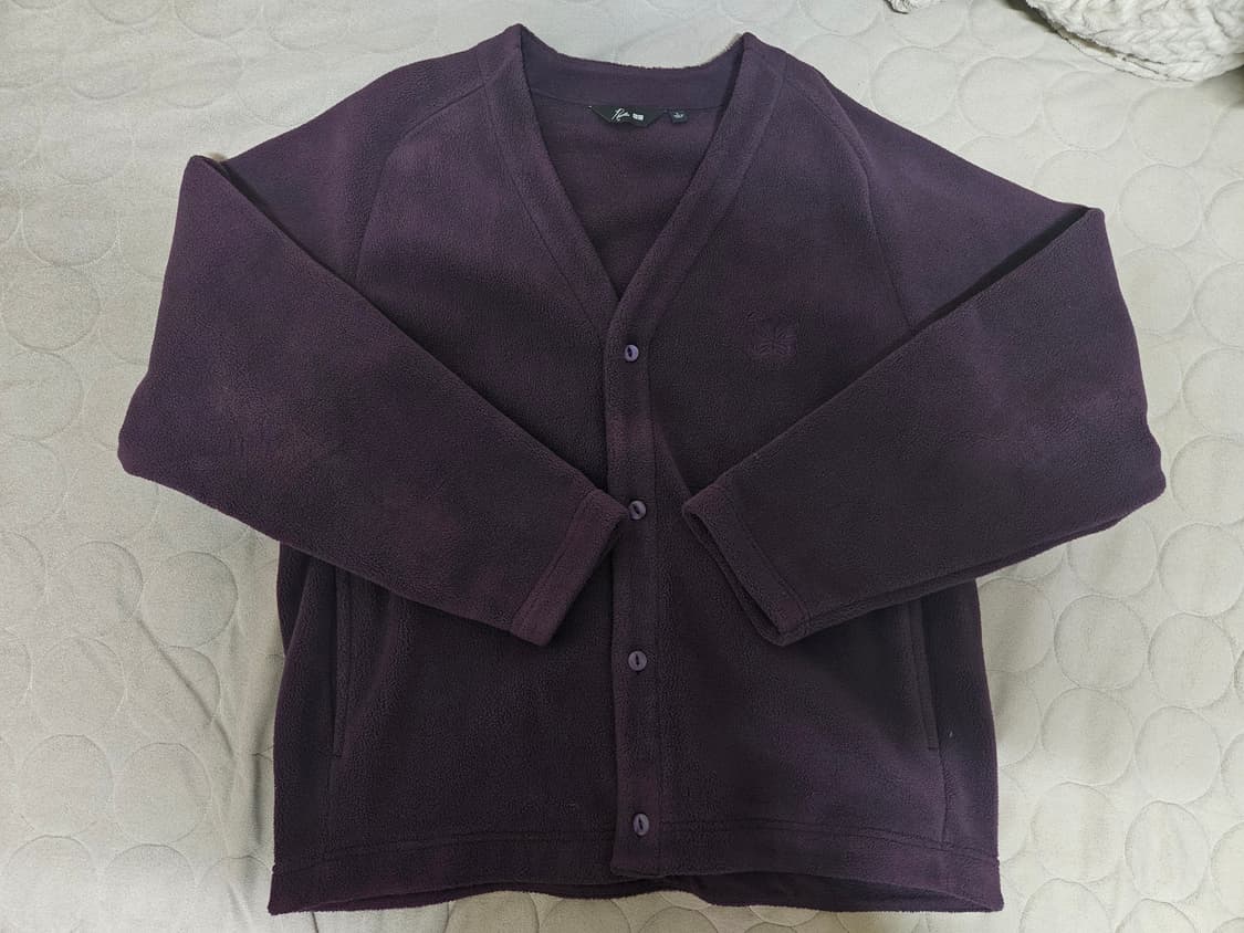 Needles x Uniqlo 플리스 가디건 퍼플 L사이즈 상품이미지2