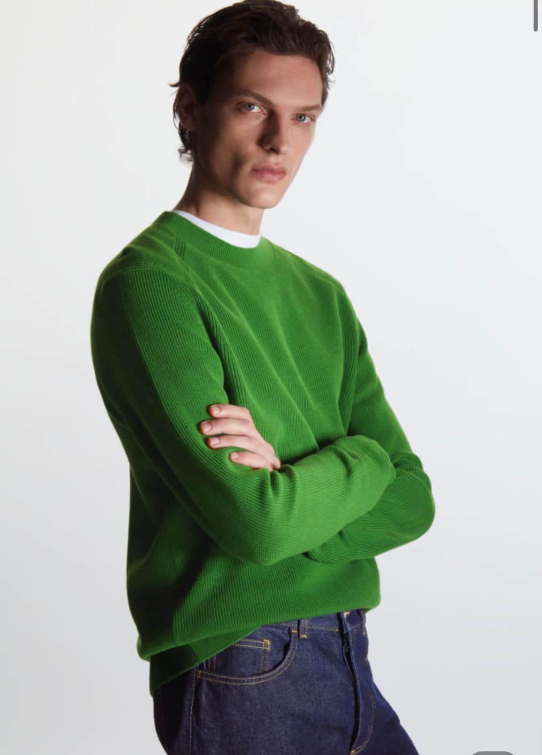 COS 코스 레귤러핏 크루넥 니트 XL 상품이미지2