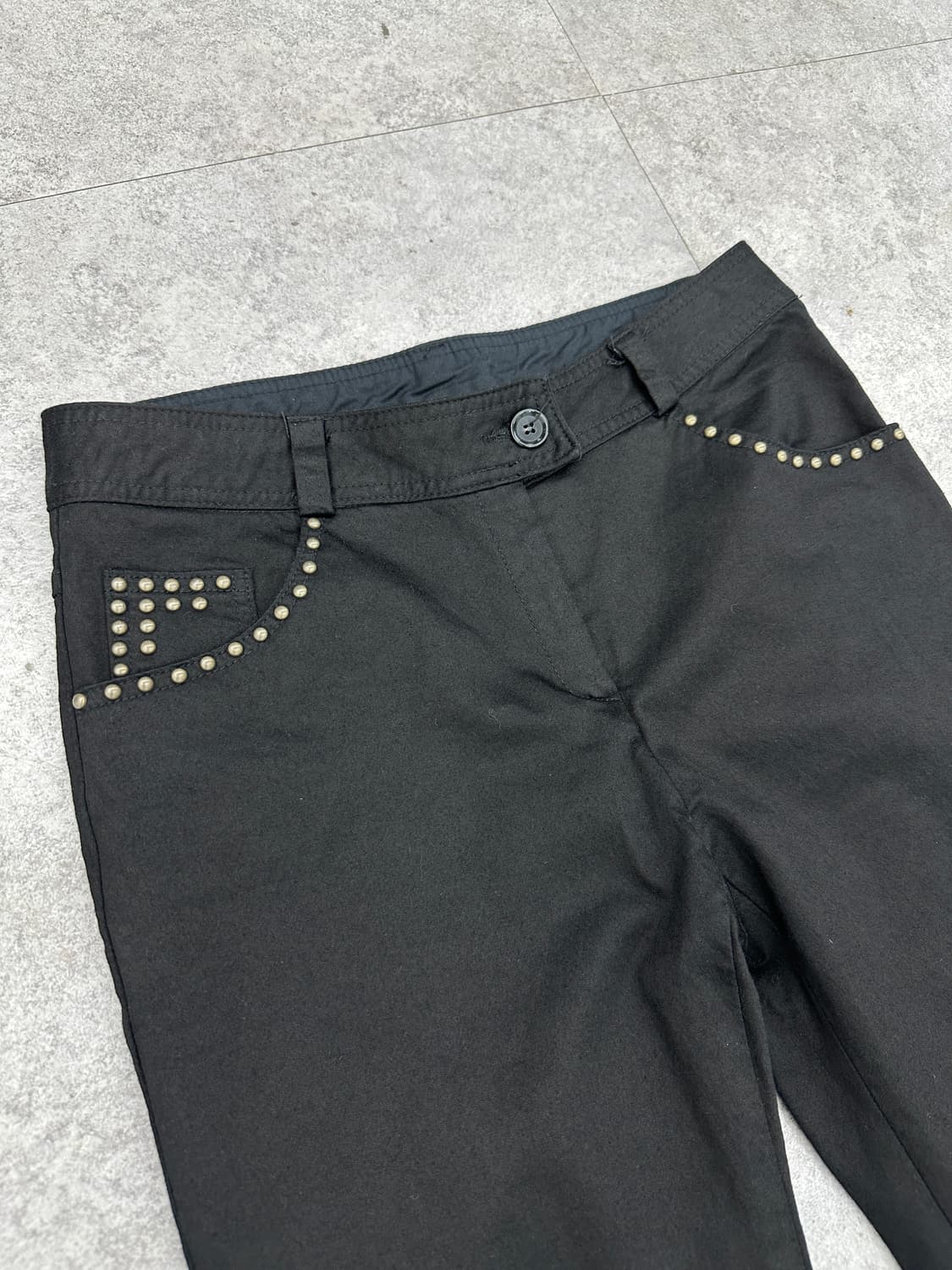 Vintage stud black jeans slim straight 상품이미지4