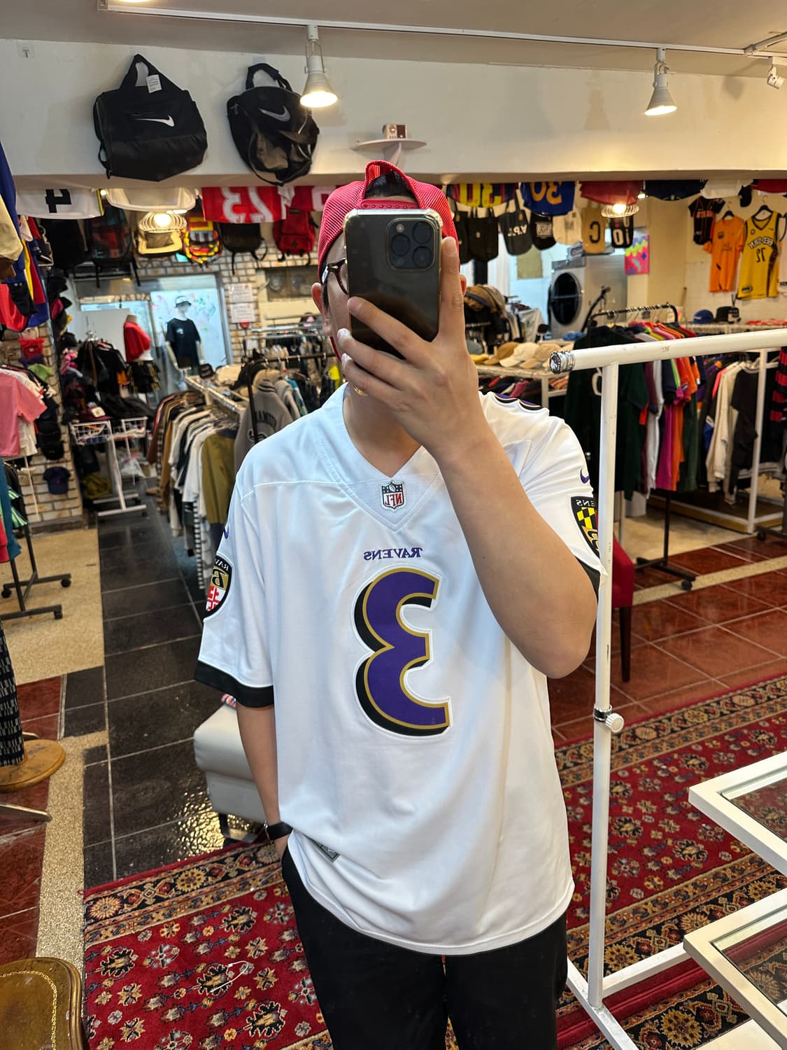 볼티모어 레이븐스 팀 나이키 NFL 저지 화이트 M 상품이미지8