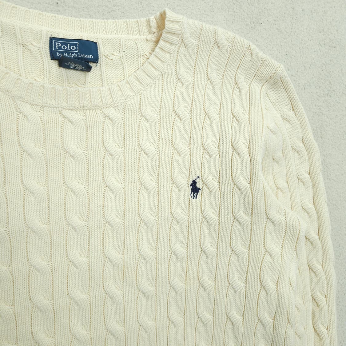 폴로 랄프 로렌 케이블 니트 XL18-20 아이보리 상품이미지2