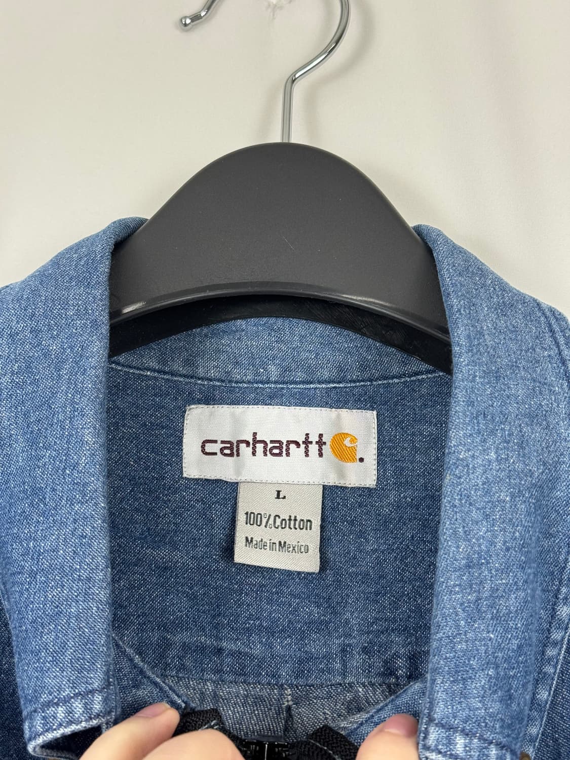 b258) 칼하트 리메이크 크롭 청자켓 상품이미지3