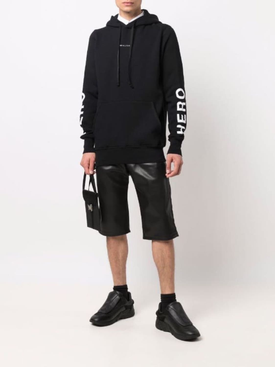 1017 ALYX 9SM 알릭스 시그니처 블랙 오버핏 후드티 검정 후디 상품이미지5