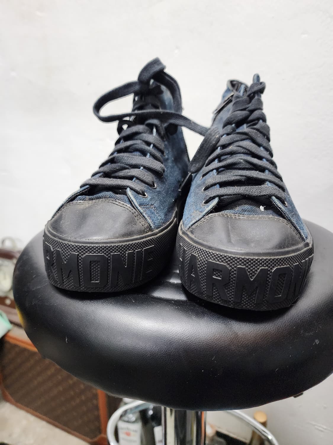 W컨셉 X 드하모니 라이트 데님 하이탑 상품이미지2