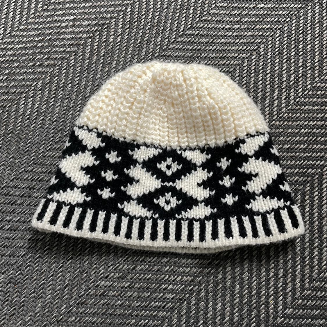 빈티지 노르딕 패던 니트 비니 y 4577 상품이미지2