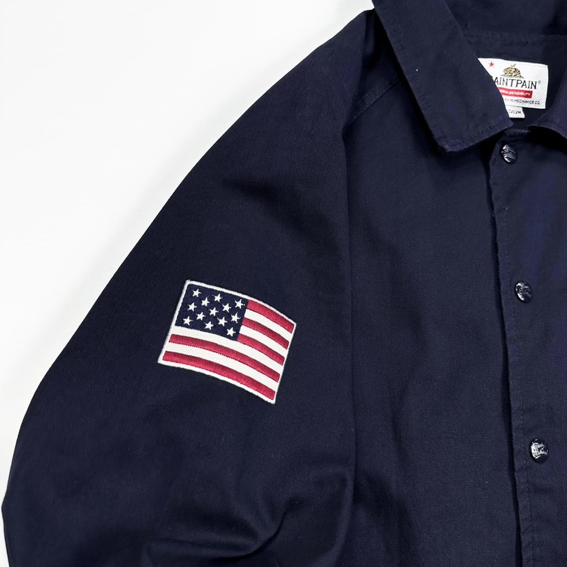 세인트페인 미카엘 네이비 코튼 코치자켓 (M) 상품이미지5