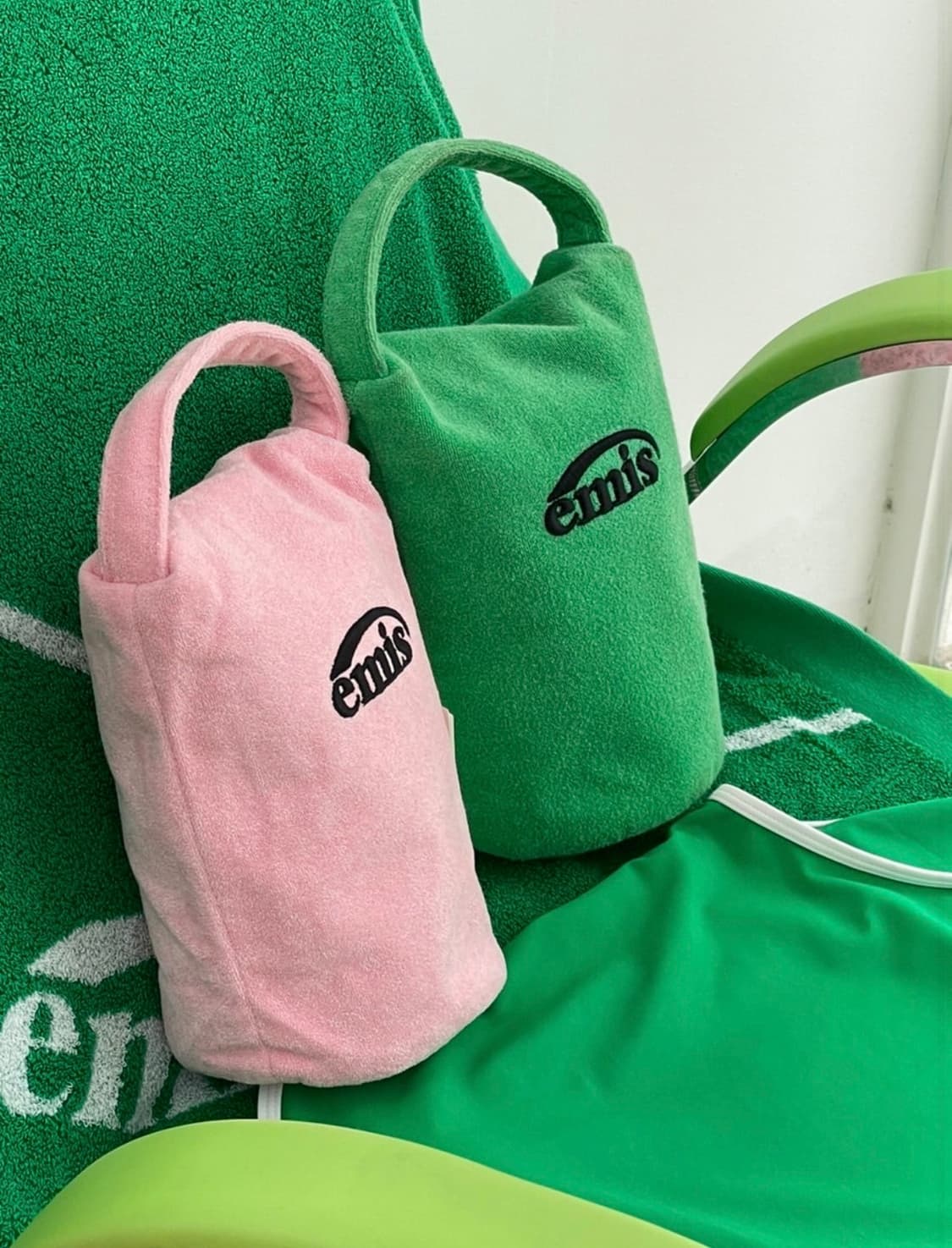 emis 이미스 테리 미니백 그린 상품이미지1