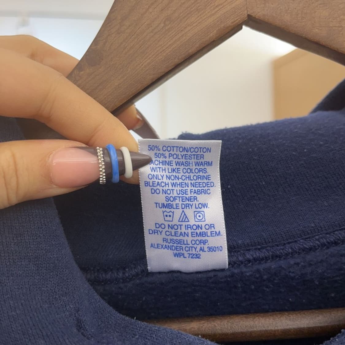 러셀 어센틱 UCSD 올드스쿨 키치 약기모 숏 후드티 XS C07850 상품이미지6