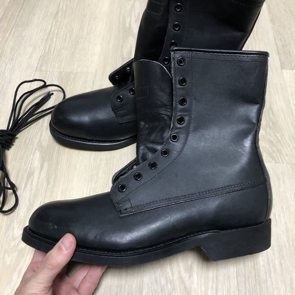 (250) 80's 데드스탁 새상품 미공군 에디슨 슈 컴퍼니 비행 부츠 상품이미지5
