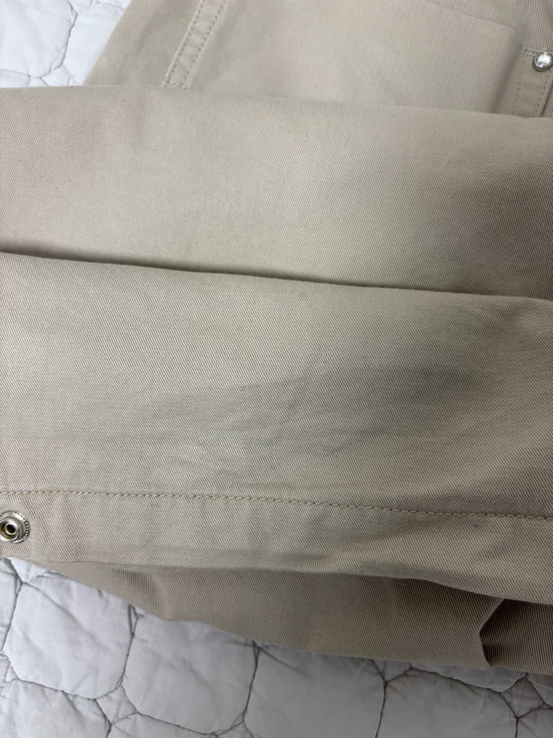 [2] 9999아카이브 쥬얼리 리벳 더블니 팬츠 베이지 상품이미지10