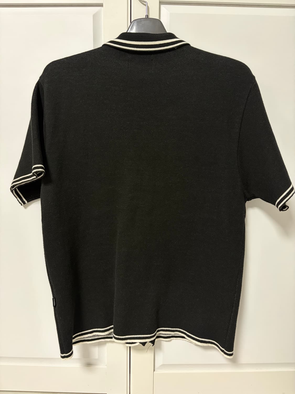 WKNDRS 위캔더스 반팔 니트 집업 블랙 M 상품이미지3