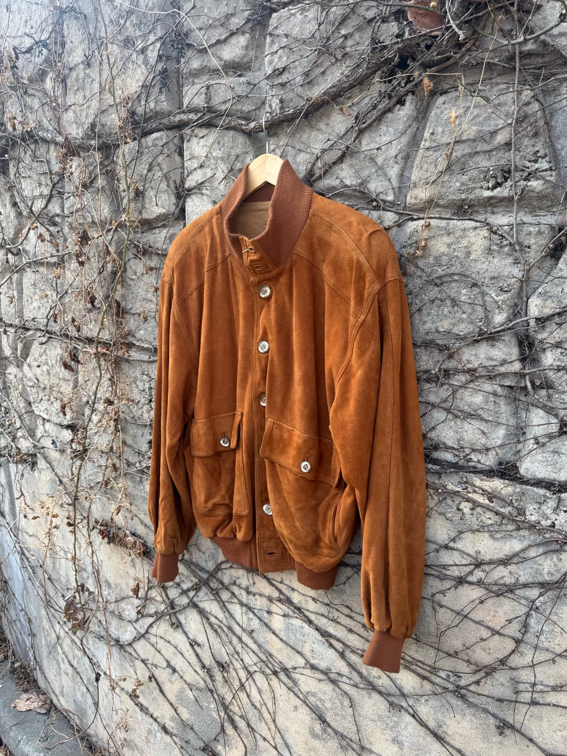 미군 a-1 스타일 빈티지 양가죽 스웨이드 자켓 상품이미지3