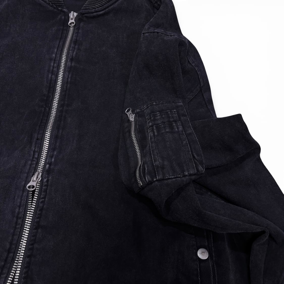 L 파르티멘토 흑청 데님 MA1 항공점퍼 블루종 상품이미지3