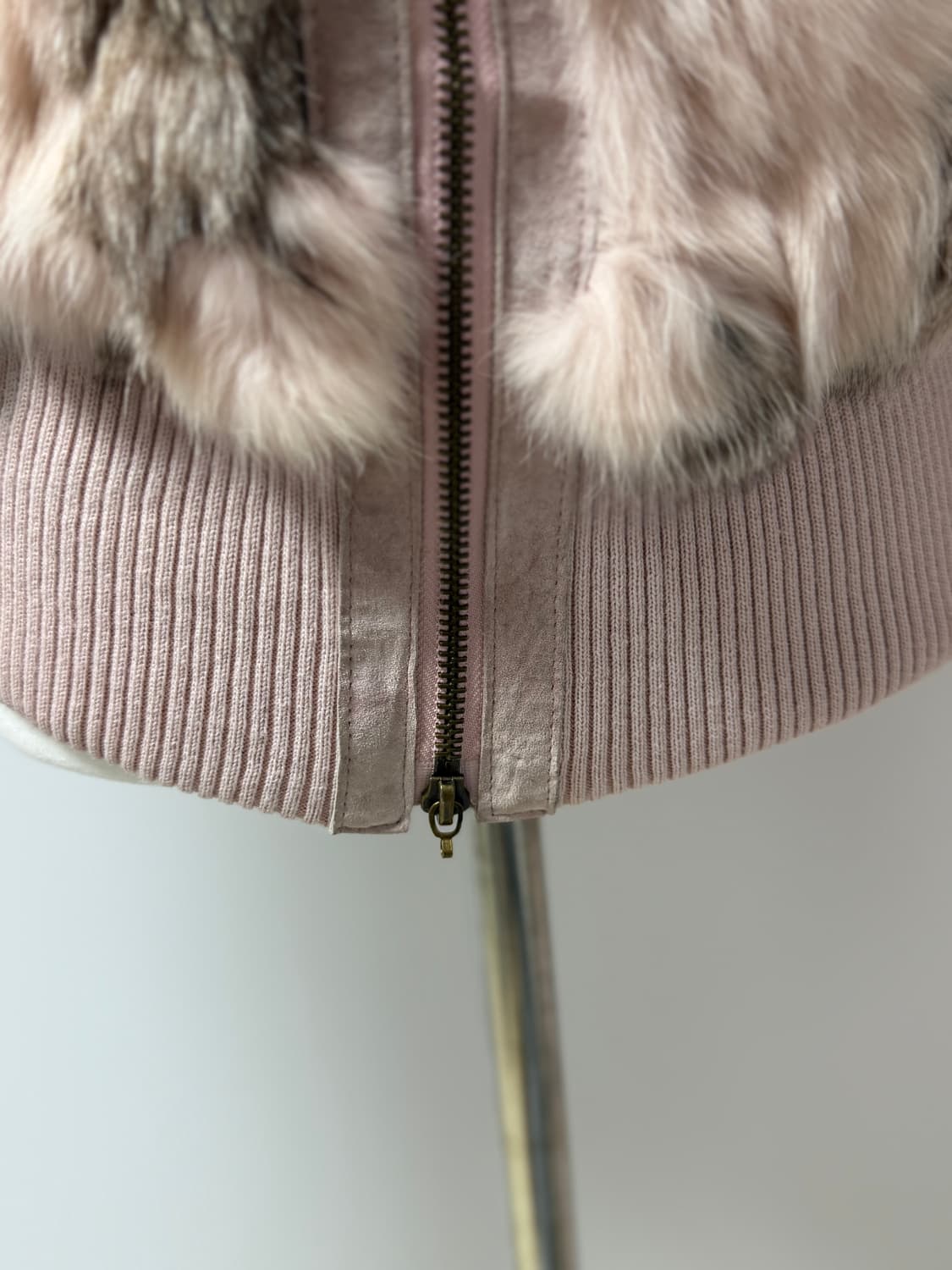 빈티지 핑크 래빗퍼 퍼자켓 투웨이 후드집업 상품이미지4