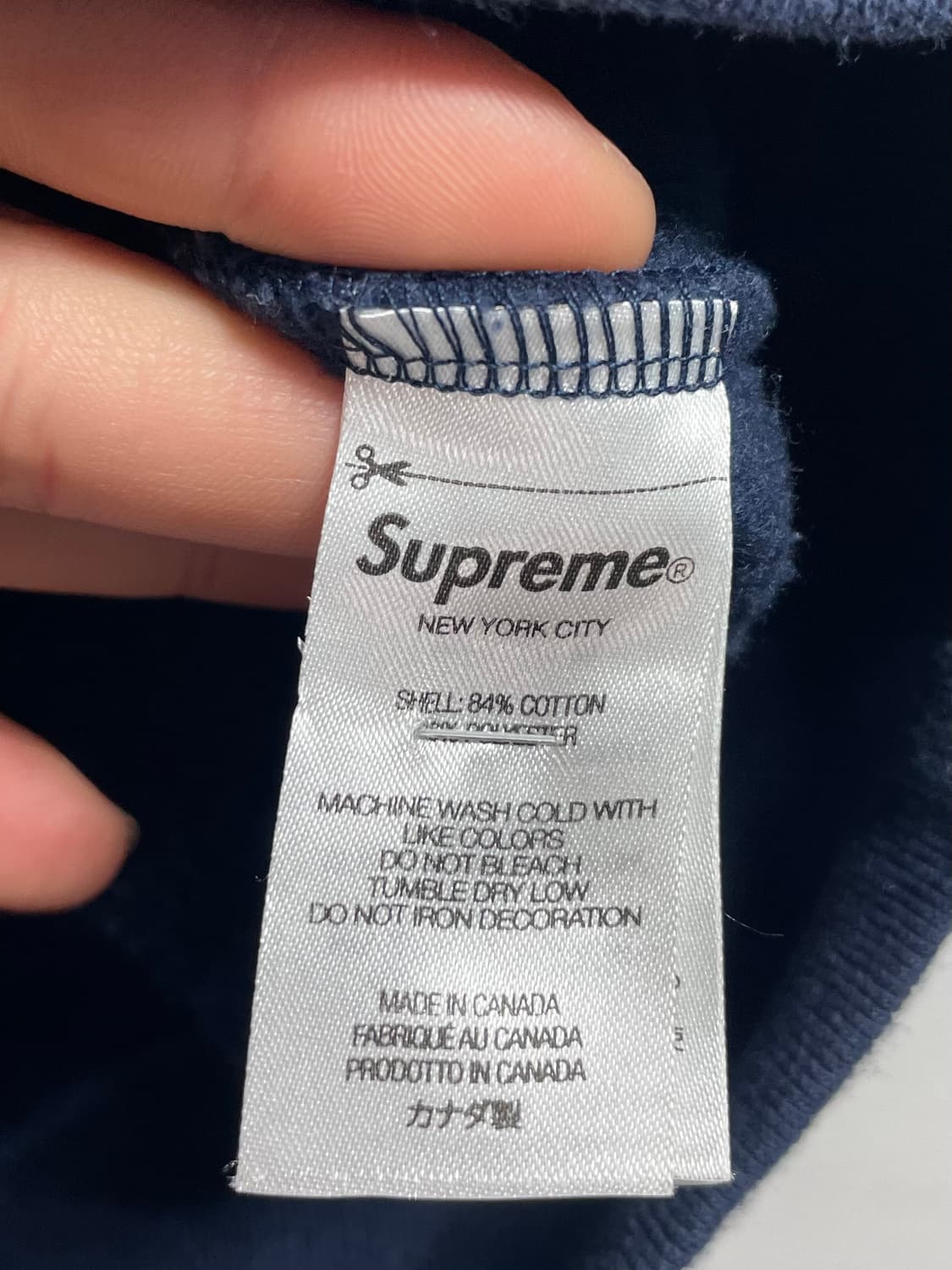  슈프림 스몰 박스 네이비 후드티 (on.324)   상품이미지6