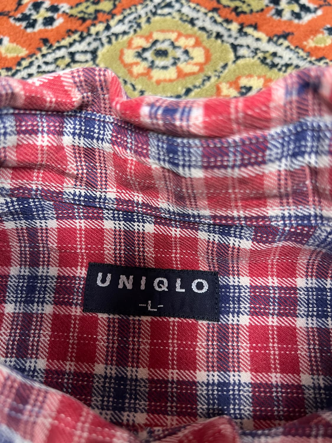 [L] 유니클로 빈티지 레드 체크 셔츠 상품이미지5
