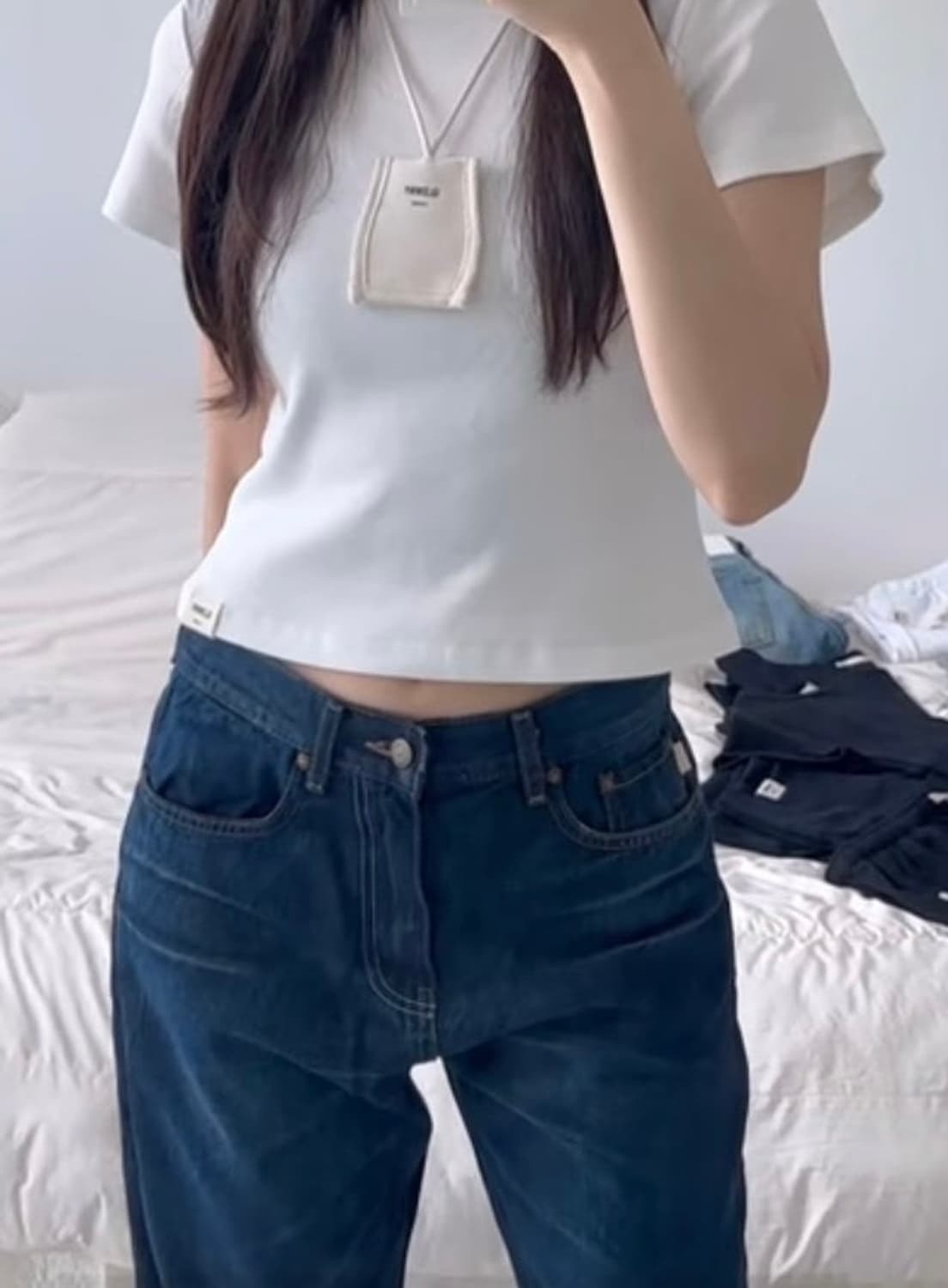 글로니 93 MID-RISE LOOSE FIT JEANS (인디고,xs) 상품이미지3