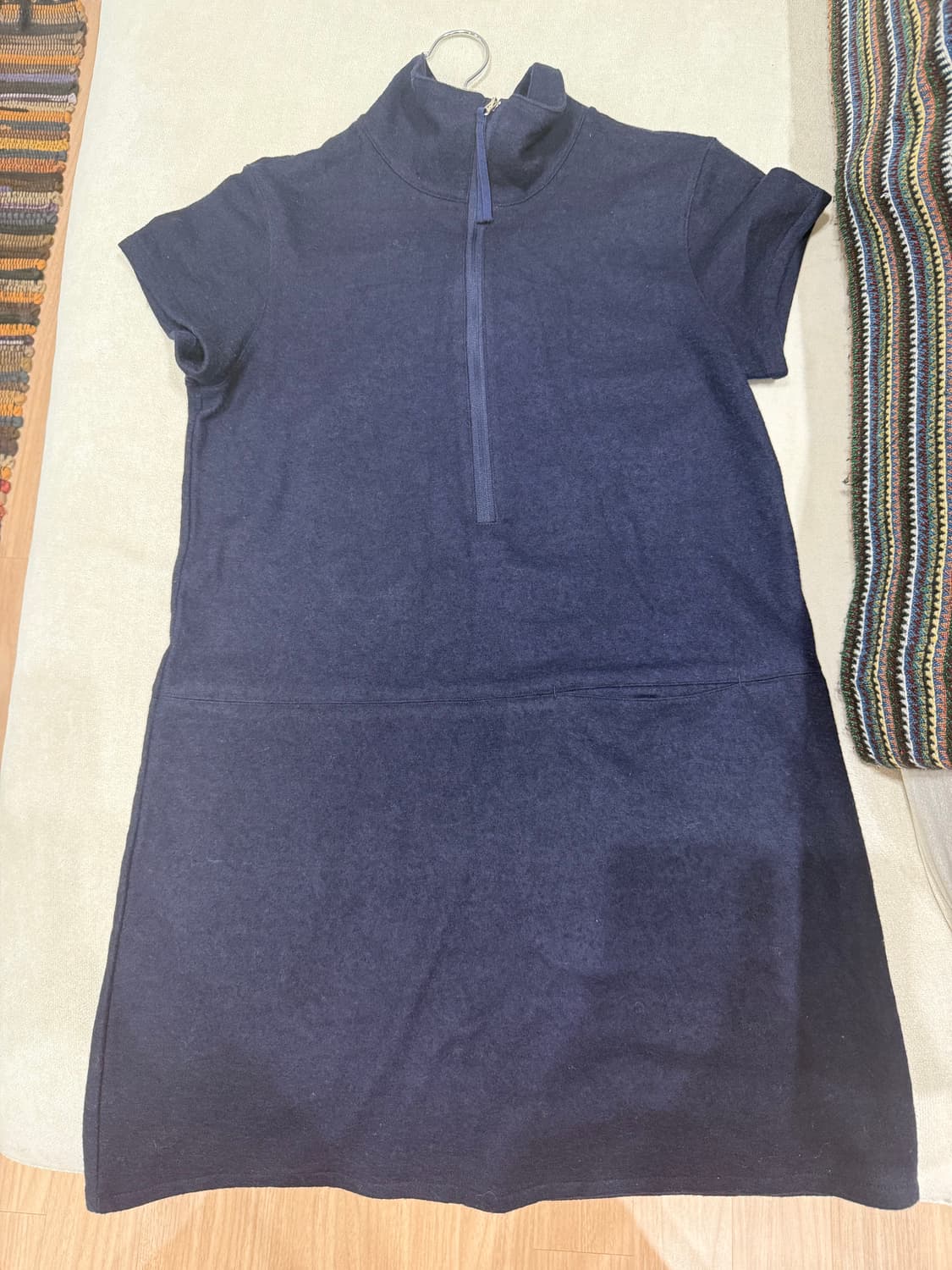 Enzo Blues 엔조블루스 하이넥 미니드레스 navy 상품이미지2