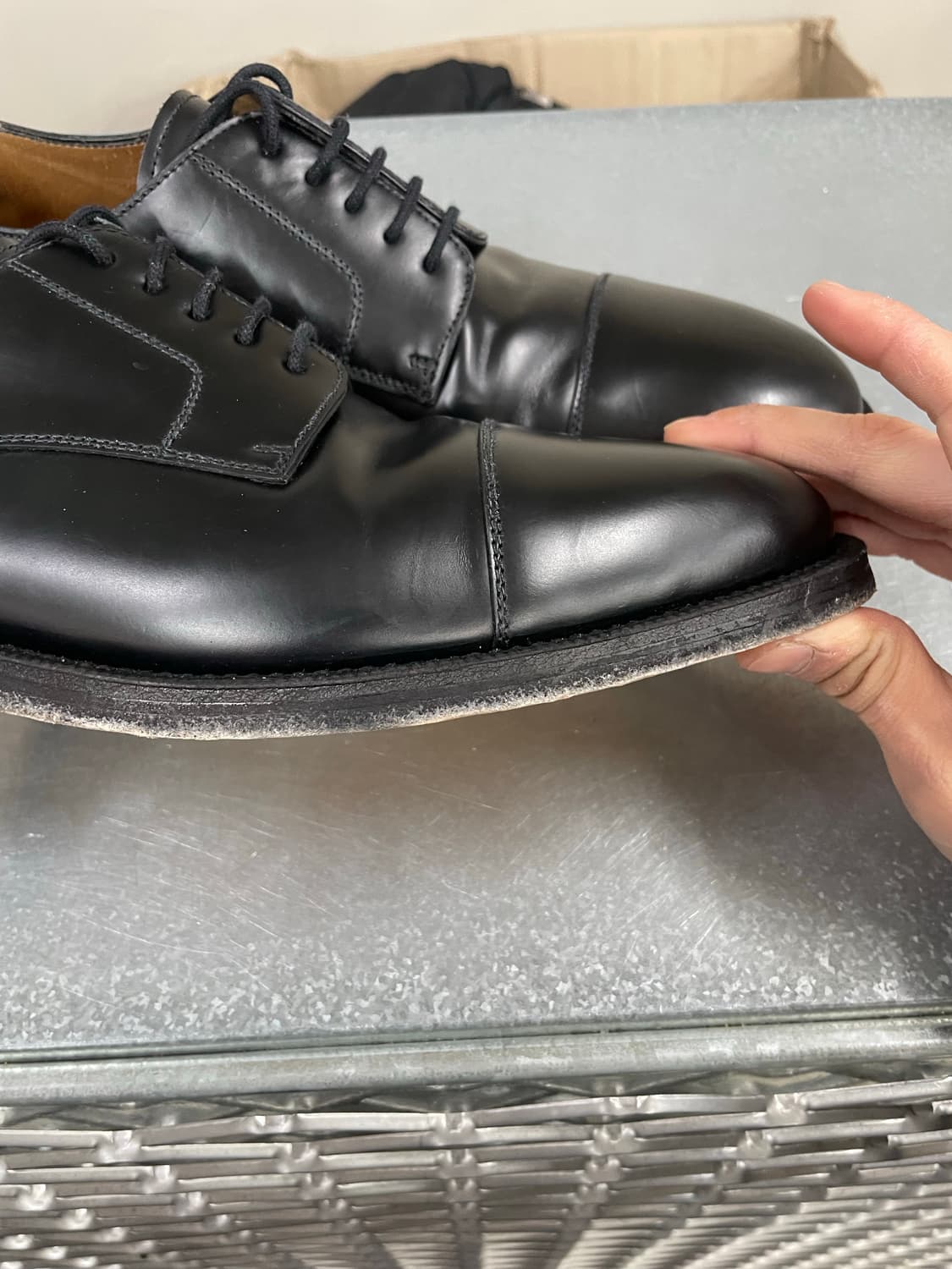 얀코 레더 로퍼 블랙 9.5 상품이미지8