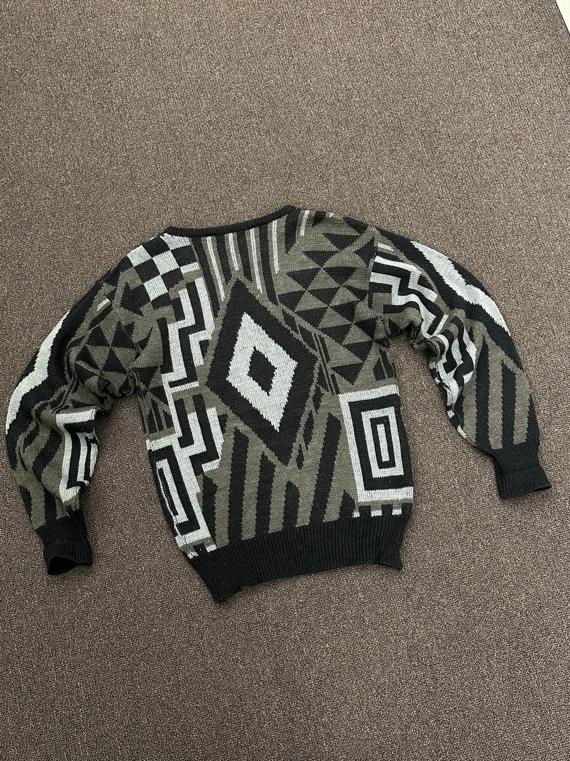 OS)BIG VIN 빈티지 에스닉 나바호 패턴 울 혼방 니트  상품이미지3