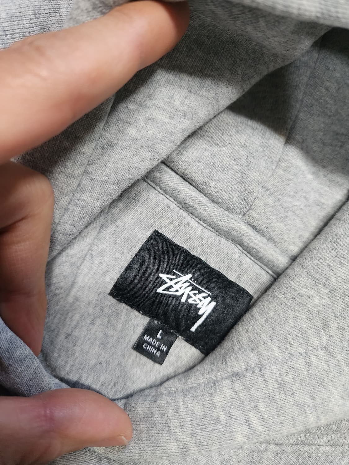 스투시 후드티 그레이 L사이즈  상품이미지3