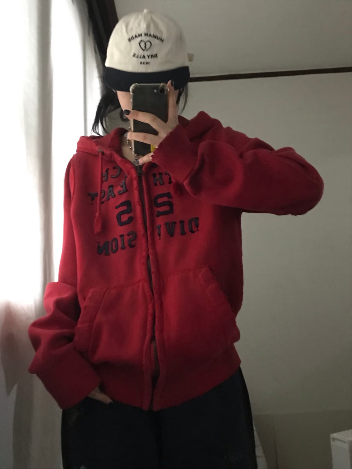 아베크롬비 레드 데님로고 후드집업 상품이미지2