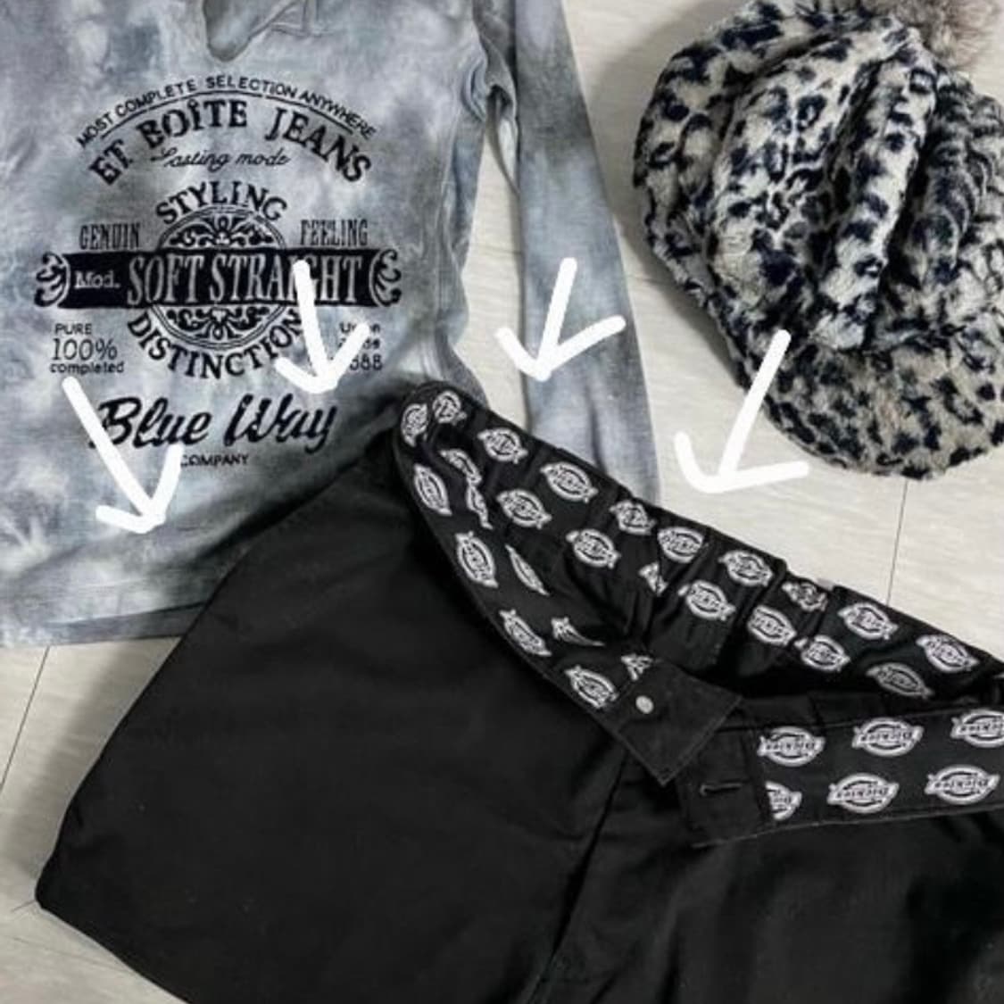 빈티지 디키즈 커스텀 스커트 상품이미지3