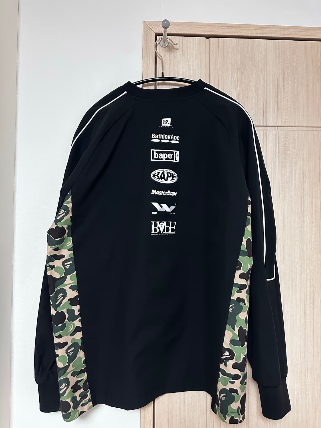 [L] 베이프 카모 긴팔 저지 티셔츠 상품이미지3