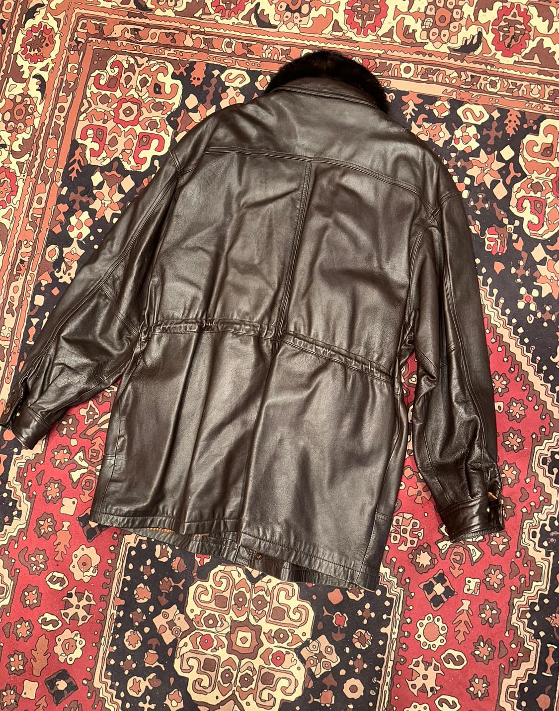 ( L-XL ) 가죽자켓 레더자켓 가죽카코트 가죽롱자켓 가죽롱 밀리터리 상품이미지3