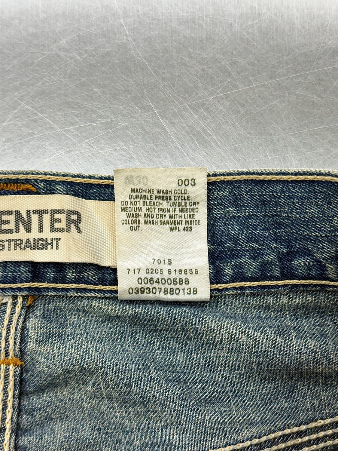 리바이스 루즈 스트레이트 연청 카펜더 데님 팬츠 상품이미지8