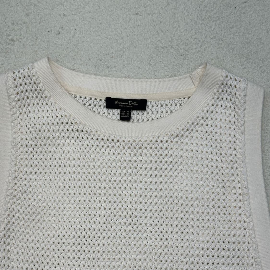 MASSIMO DUTTI 펀칭 니트 슬리스리스 탑 XS 상품이미지2