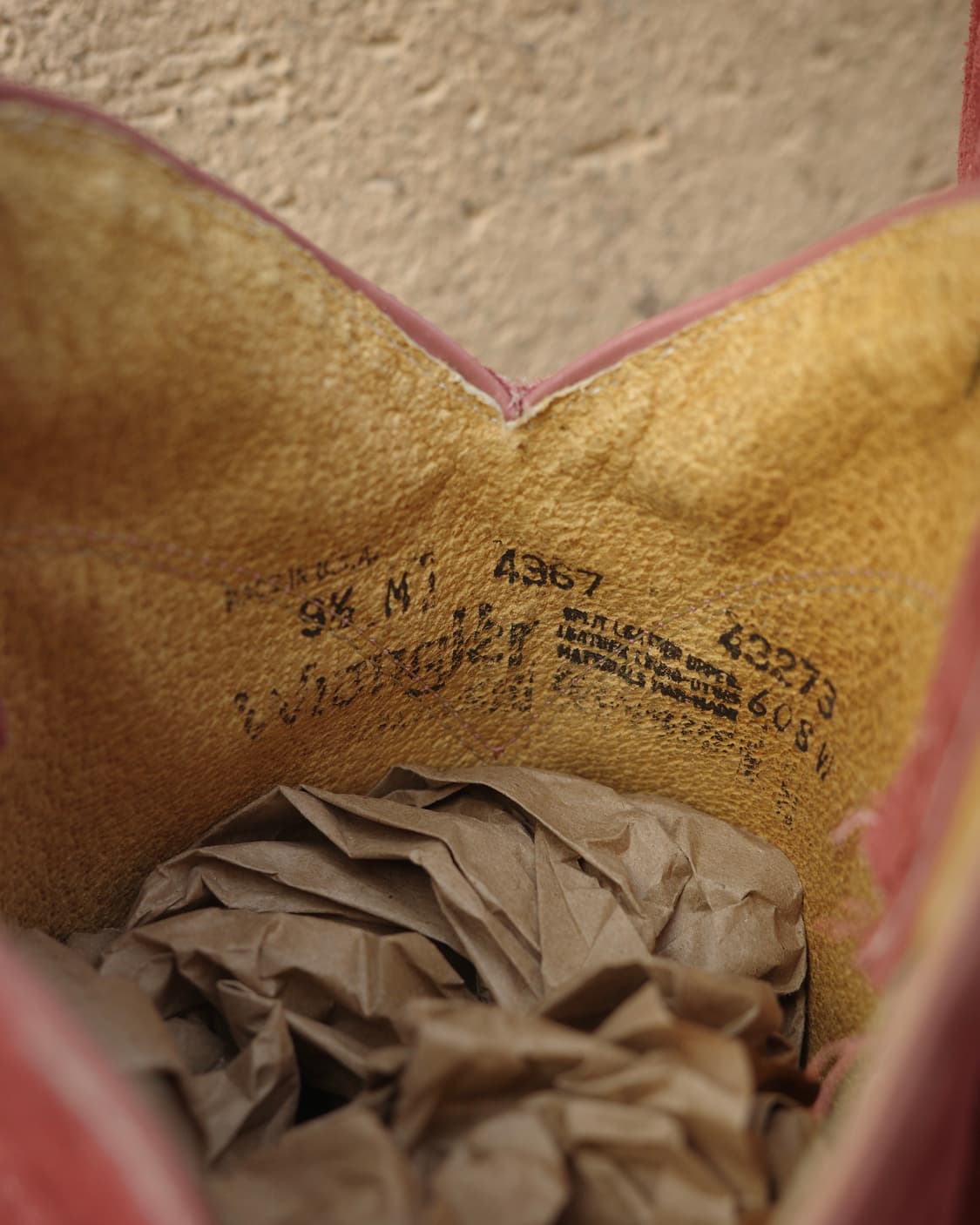 80s 랭글러 체리 스웨이드 페코스 드레스 부츠 상품이미지3