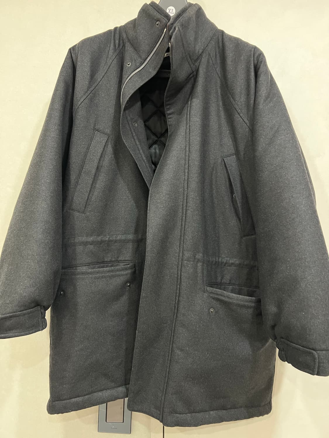 오라리/울 풀링 플란넬 패디드 오버 블루종/3 상품이미지1