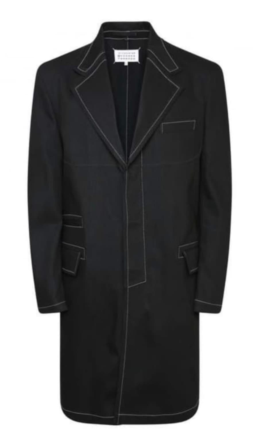 마르지엘라 블랙 스티치 코트 상품이미지1