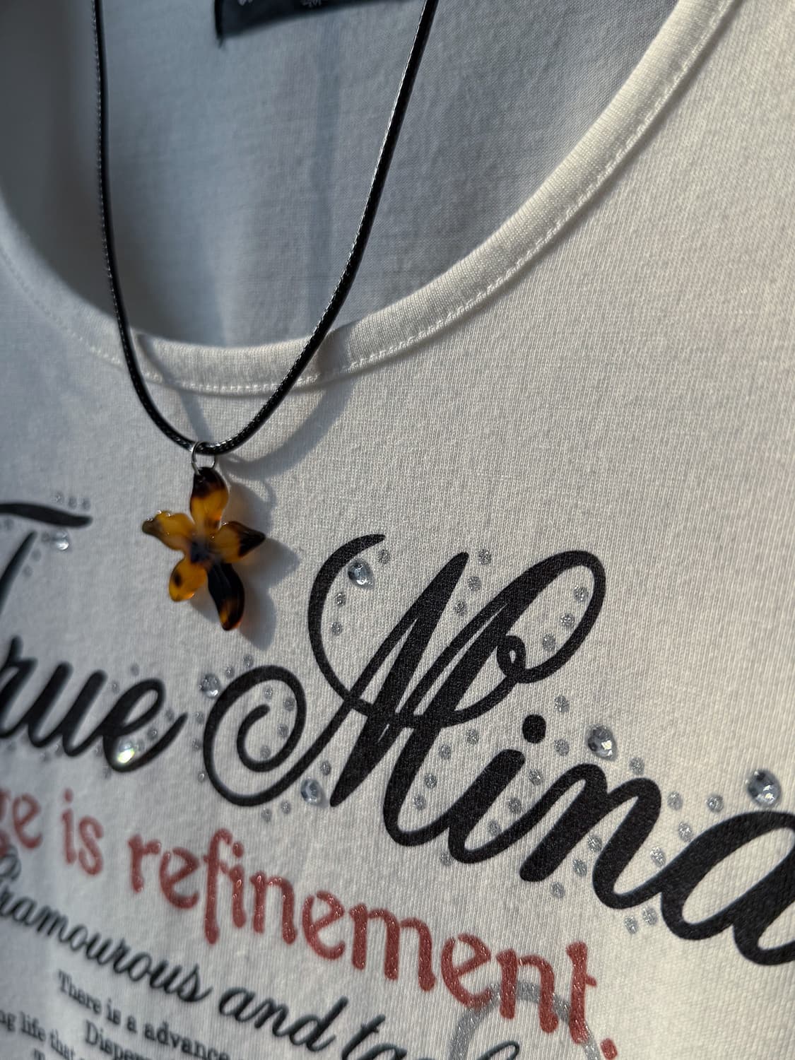 Beaded Lettering T-Shirt 0358 상품이미지3