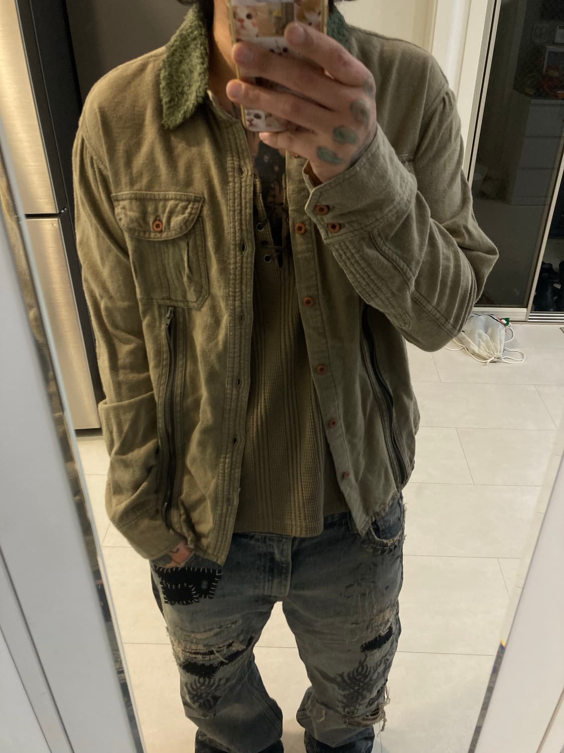 goa 고아 밀리터리 셔츠 상품이미지2